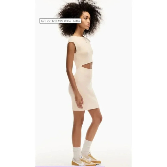 Wilfred Free Cut Out Knit Mini Dress NWT Size XS - Picture 3 of 7